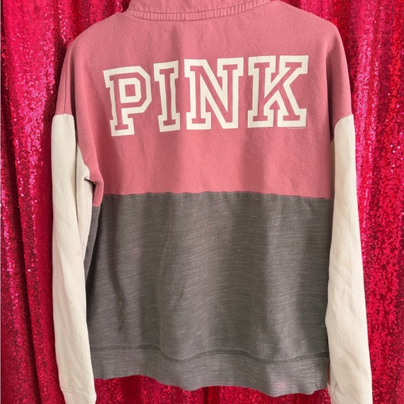 Victoria's Secret Pink and Gray Colorblock Sweatshirt - Picture 2 of 4